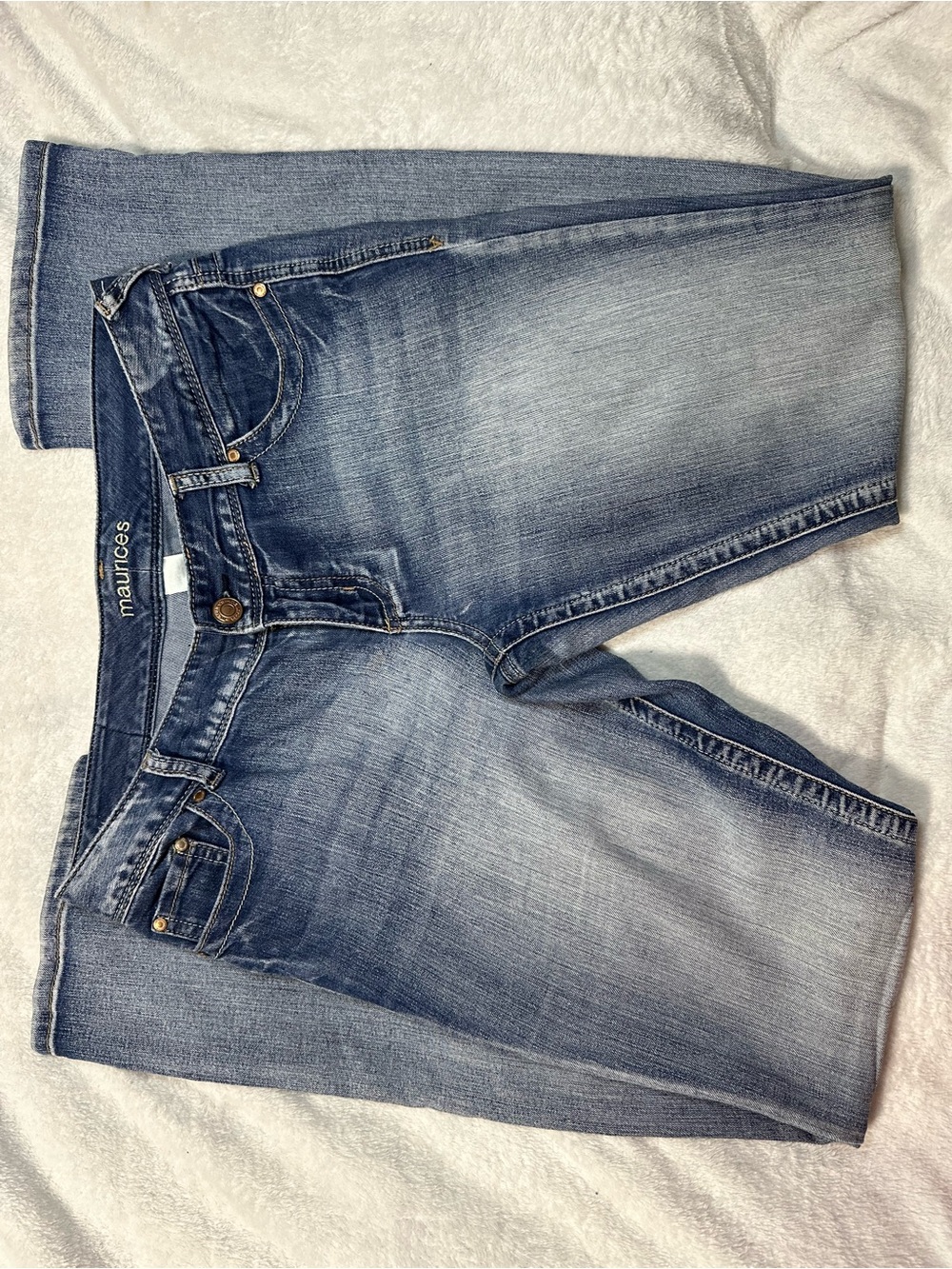 Maurices Women's Faded Blue Boyfriend Jeans